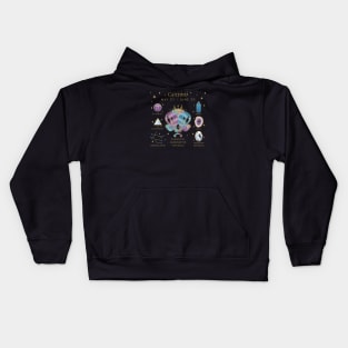 Crystal Zodiac Gemini Collage Kids Hoodie